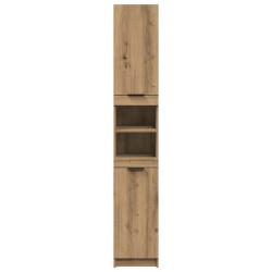 Armoire de bain chêne artisanal 32x34x188,5cm bois d'ingénierie 624244624244