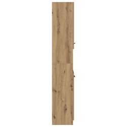 Armoire de bain chêne artisanal 32x34x188,5cm bois d'ingénierie 624244624244
