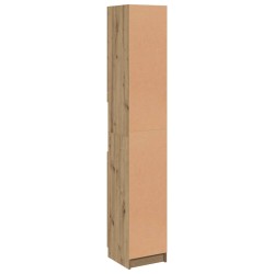 Armoire de bain chêne artisanal 32x34x188,5cm bois d'ingénierie 624244624244