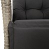 Ensemble à manger de jardin et coussins 5 pcs gris clair rotin 624248624248