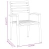Chaises de jardin empilables lot de 6 bois d'acacia et métal 624250624250