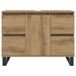 Armoire de lavabo de salle de bain chêne artisanal 65x33x60 cm 624255624255