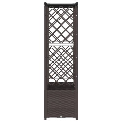 Lit Élevé avec Treillis et Toit Marron 163,5 x 40 x 136 cm PP 624256624256