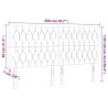 Tête de lit à LED Gris clair 200x7x118/128 cm Tissu 624259624259