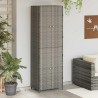Armoire de rangement jardin Gris 59x40x180 cm Résine tressée 624261624261