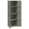 Armoire de rangement jardin Gris 59x40x180 cm Résine tressée 624261624261