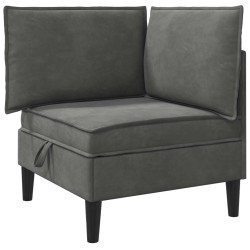 Sofa avec rangement Gris foncé Velours 624262624262