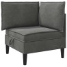 Sofa avec rangement Gris foncé Velours 624262624262
