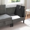 Sofa avec rangement Gris foncé Velours 624262624262