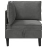 Sofa avec rangement Gris foncé Velours 624262624262