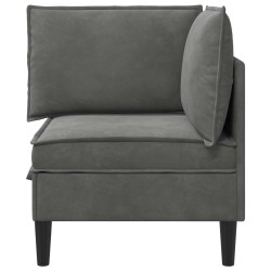 Sofa avec rangement Gris foncé Velours 624262624262