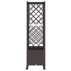 Lit Élevé avec Treillis et Toit Marron 163,5 x 40 x 142 cm PP 624263624263