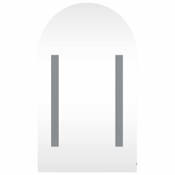 Armoire de bain à miroir avec LED arquée noir 42x13x70 cm 624264624264
