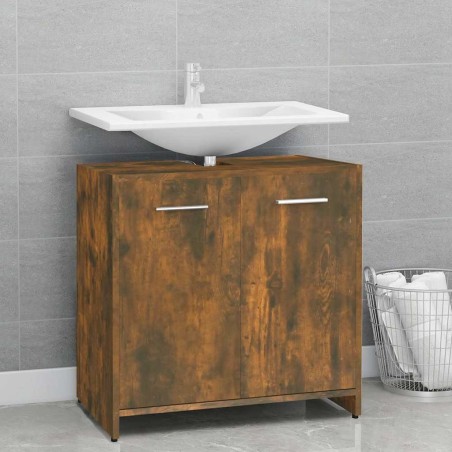 Armoire de bain Chêne fumé 60x33x60 cm Bois d'ingénierie 624267624267