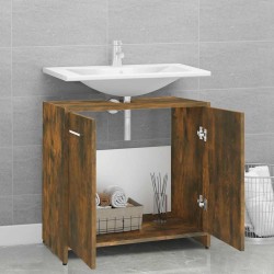 Armoire de bain Chêne fumé 60x33x60 cm Bois d'ingénierie 624267624267