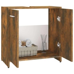 Armoire de bain Chêne fumé 60x33x60 cm Bois d'ingénierie 624267624267