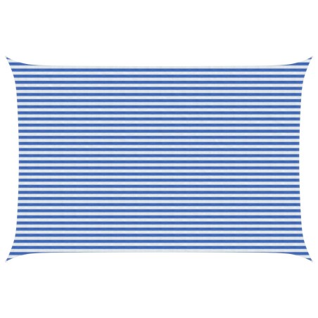 Voile d'ombre Bleu et Blanc 4 x 6 m HDPE 624273624273
