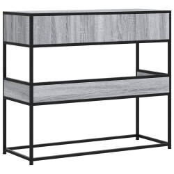 Table console sonoma gris 90x35x80 cm bois d'ingénierie 624274624274