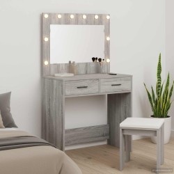 Table de Toilette avec tiroir Gris Sonoma 78,5 x 41 x 135 cm 624275624275