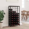 Casier à bouteilles de 45 bouteilles noir 54x18x100cm fer forgé 624286624286
