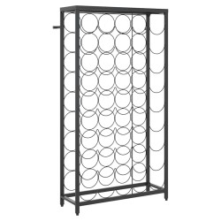 Casier à bouteilles de 45 bouteilles noir 54x18x100cm fer forgé 624286624286