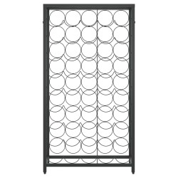 Casier à bouteilles de 45 bouteilles noir 54x18x100cm fer forgé 624286624286