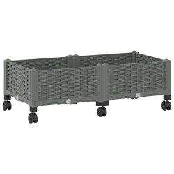 Jardinière avec Roues Gris clair 80 x 40 x 33 cm PP 624287624287