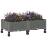 Jardinière avec Roues Gris clair 80 x 40 x 33 cm PP 624287624287