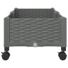 Jardinière avec Roues Gris clair 80 x 40 x 33 cm PP 624287624287