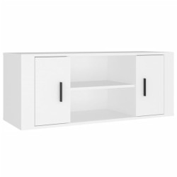 Meuble TV Blanc 100x35x40 cm Bois d'ingénierie 624288624288