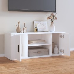 Meuble TV Blanc 100x35x40 cm Bois d'ingénierie 624288624288