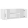 Meuble TV Blanc 100x35x40 cm Bois d'ingénierie 624288624288