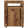 Meuble étroit de salle de bain à roulettes vieux bois 624289624289