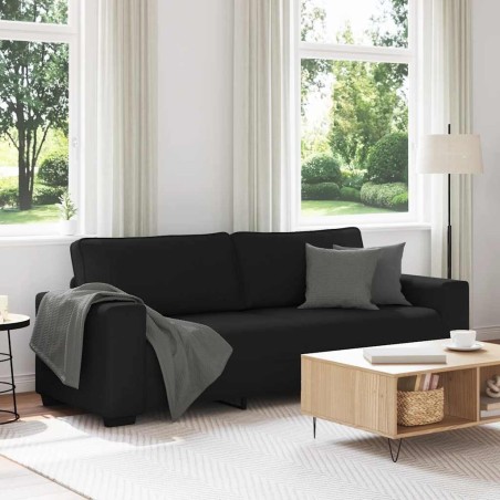 Canapé à 3 places noir 220x77x82 cm tissu 624290624290