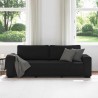 Canapé à 3 places noir 220x77x82 cm tissu 624290624290