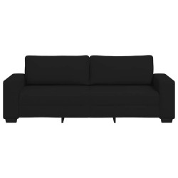 Canapé à 3 places noir 220x77x82 cm tissu 624290624290