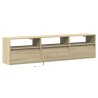 Meuble TV mural avec LED chêne sonoma 180x31x45 cm 624294624294
