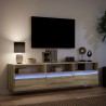Meuble TV mural avec LED chêne sonoma 180x31x45 cm 624294624294