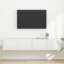 Meuble TV mural 2 pcs Blanc Brillant 78,5 x 31 x 29,5 cm 624295624295