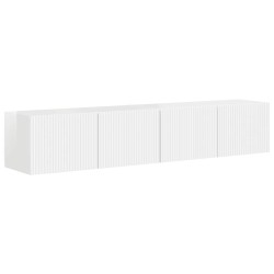Meuble TV mural 2 pcs Blanc Brillant 78,5 x 31 x 29,5 cm 624295624295