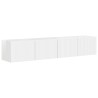 Meuble TV mural 2 pcs Blanc Brillant 78,5 x 31 x 29,5 cm 624295624295