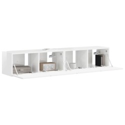 Meuble TV mural 2 pcs Blanc Brillant 78,5 x 31 x 29,5 cm 624295624295