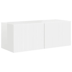 Meuble TV mural 2 pcs Blanc Brillant 78,5 x 31 x 29,5 cm 624295624295