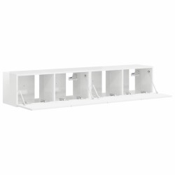 Meuble TV mural 2 pcs Blanc Brillant 78,5 x 31 x 29,5 cm 624295624295
