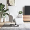 Fauteuil inclinable avec repose-pieds blanc similicuir 624297624297