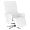 Fauteuil inclinable avec repose-pieds blanc similicuir 624297624297