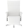 Fauteuil inclinable avec repose-pieds blanc similicuir 624297624297