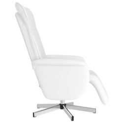 Fauteuil inclinable avec repose-pieds blanc similicuir 624297624297