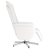 Fauteuil inclinable avec repose-pieds blanc similicuir 624297624297