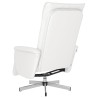 Fauteuil inclinable avec repose-pieds blanc similicuir 624297624297